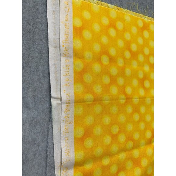 Yellow Polka Dot Fabric 18x22" Quilting Cotton By Moda Fabrics - Picture 2 of 8